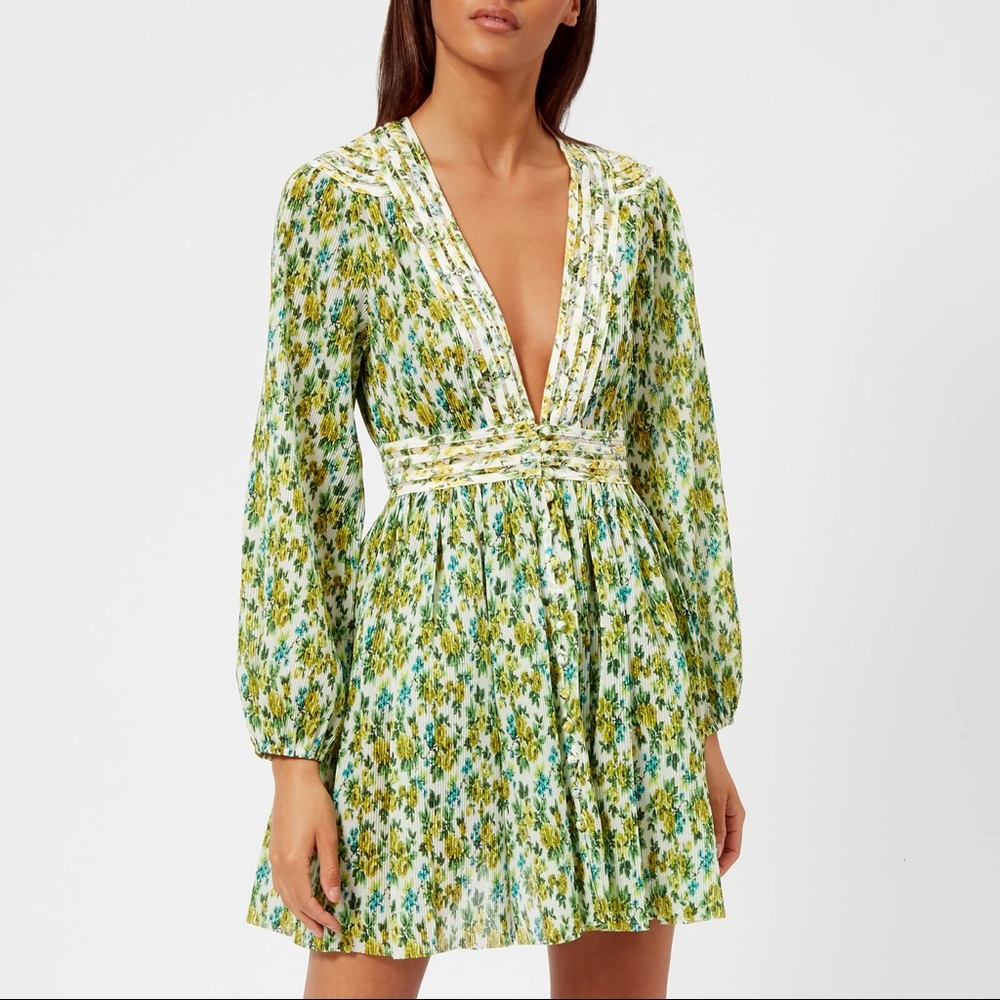 Zimmermann Plisse Floral Dress